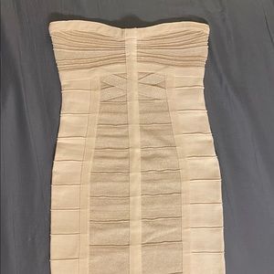 Tan Strapless Mini Dress - Worn Once